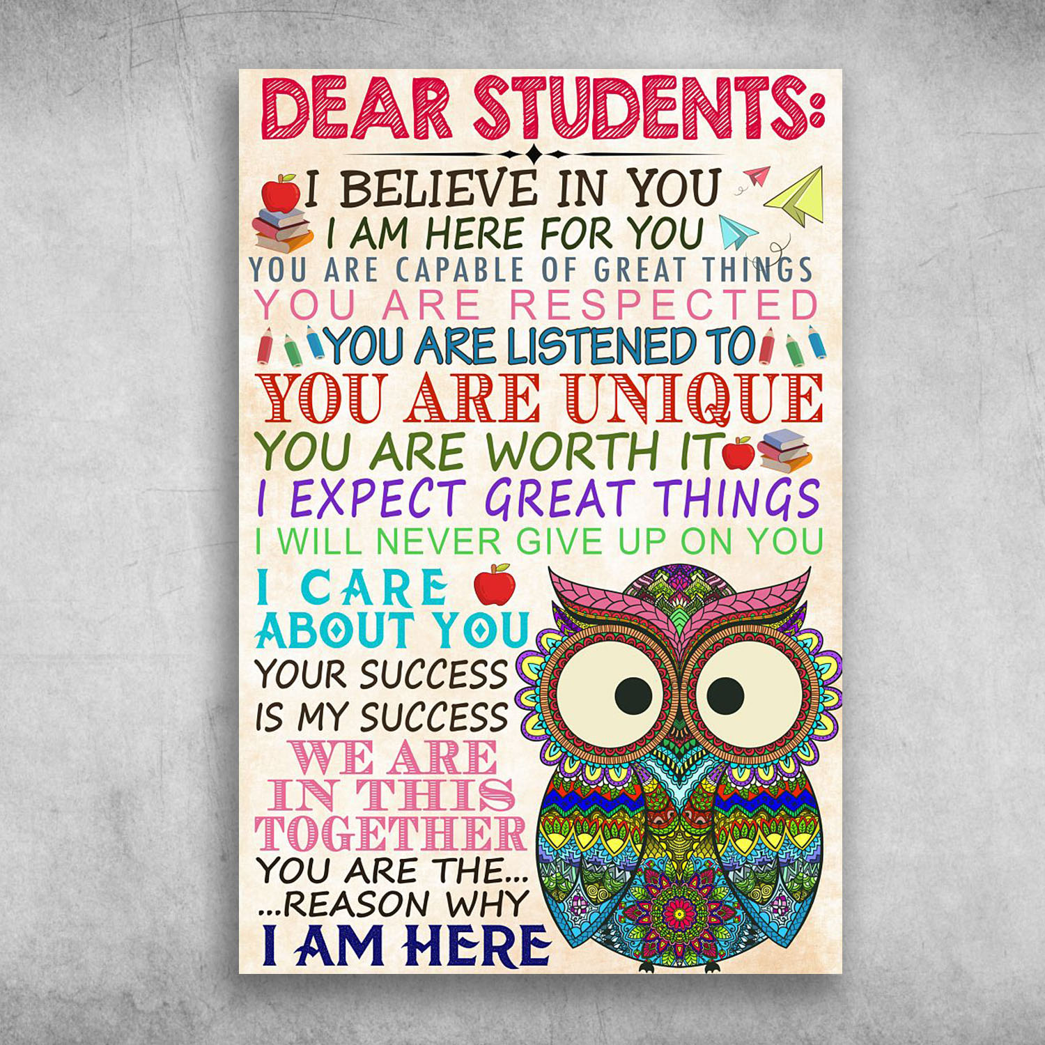 Dear Students I Believe In You I Am Here For You