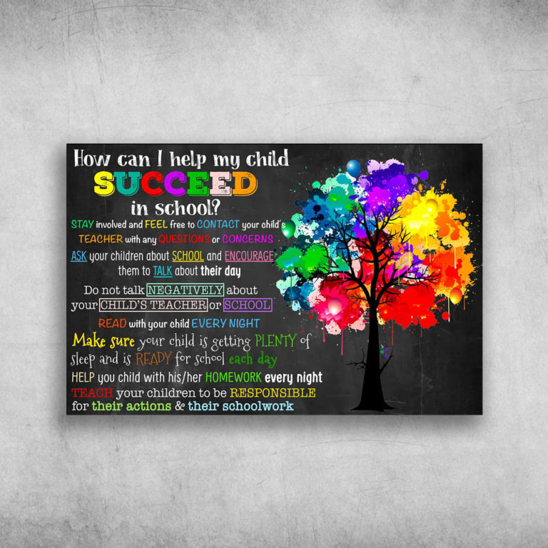 how-can-i-help-my-child-succeed-in-school-canvas-poster-fridaystuff