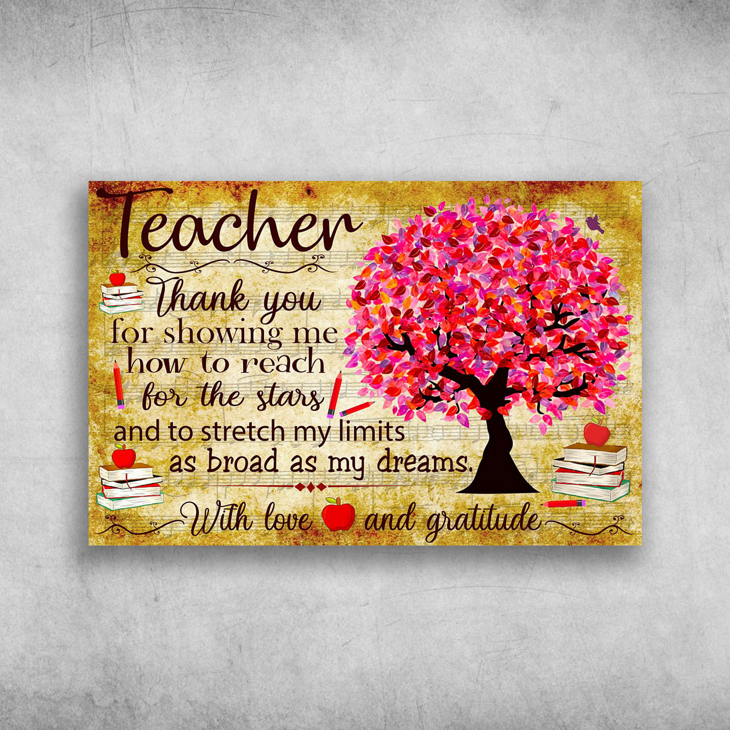 Teacher Thank You For Showing Me How To Reach For the Stars