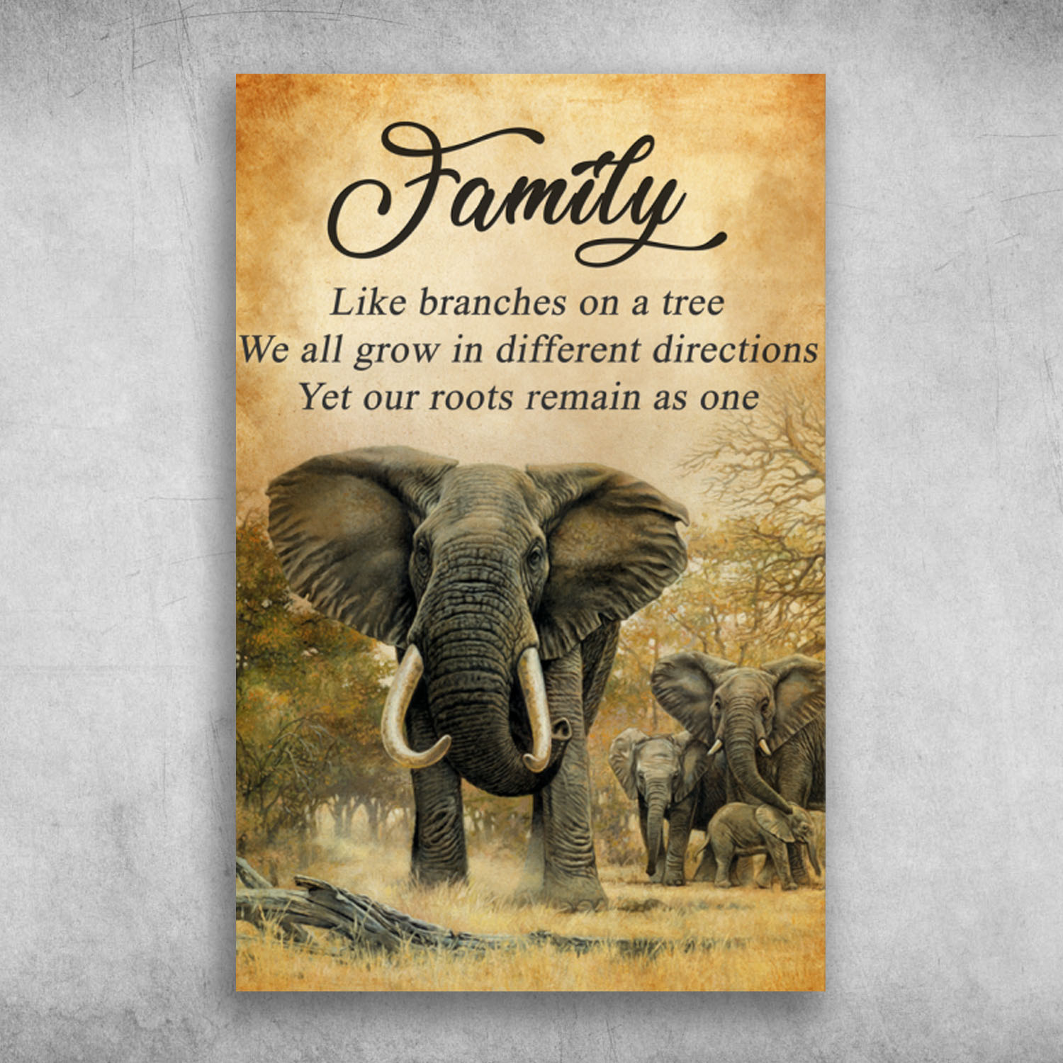 Family Like Branches On A Tree Elephant
