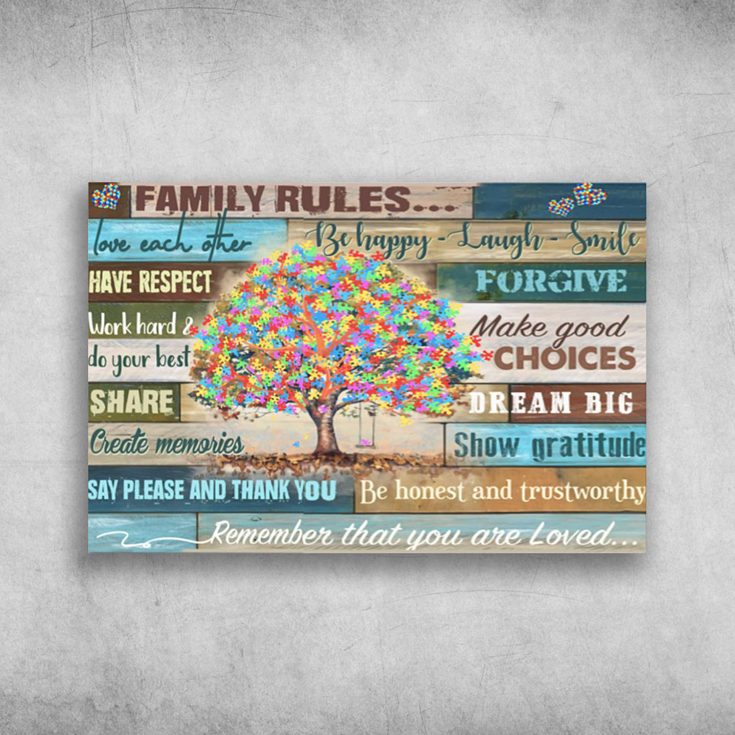 Family Rules Remember That You Are Loved Autism