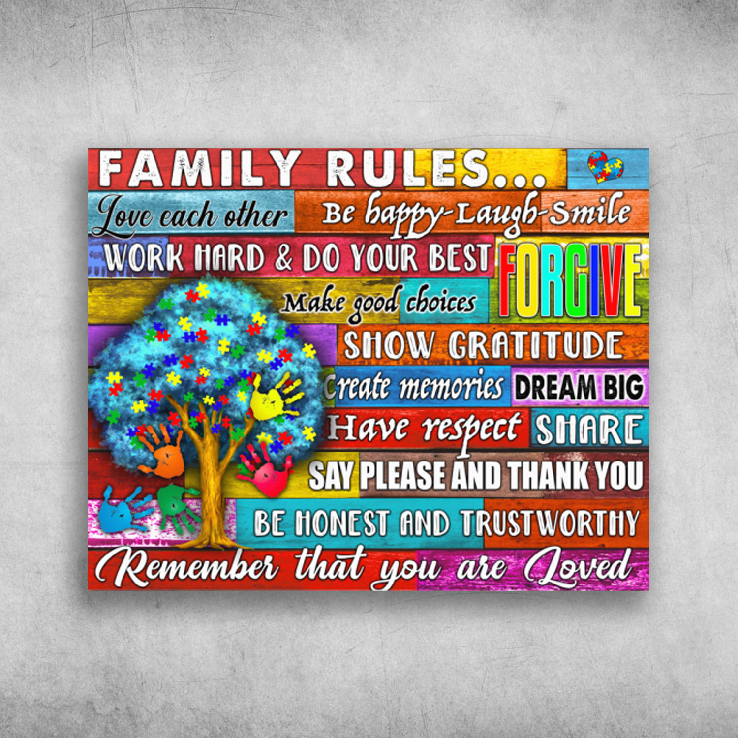 Family Rules Say Please And Thank You Autism