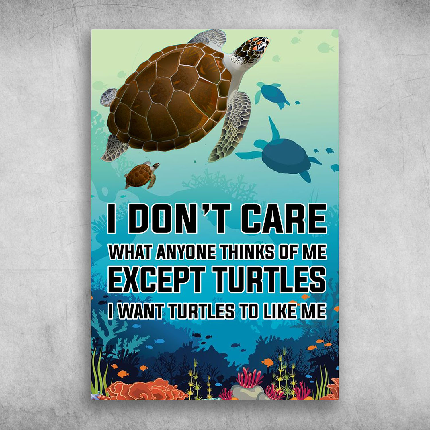 I Don’t Care What Anyone Thinks Of Me Except Turtles
