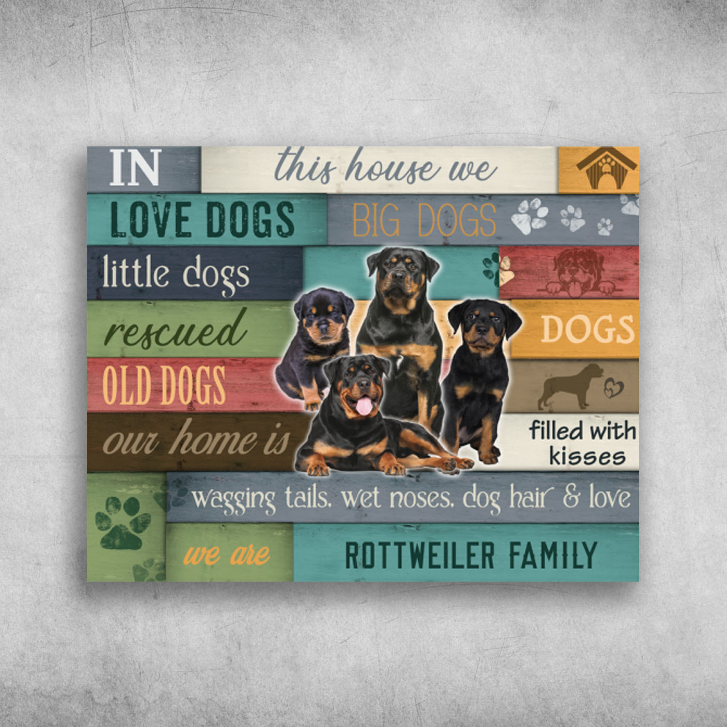 In This House We Love Dogs We Are Rottweiler Family
