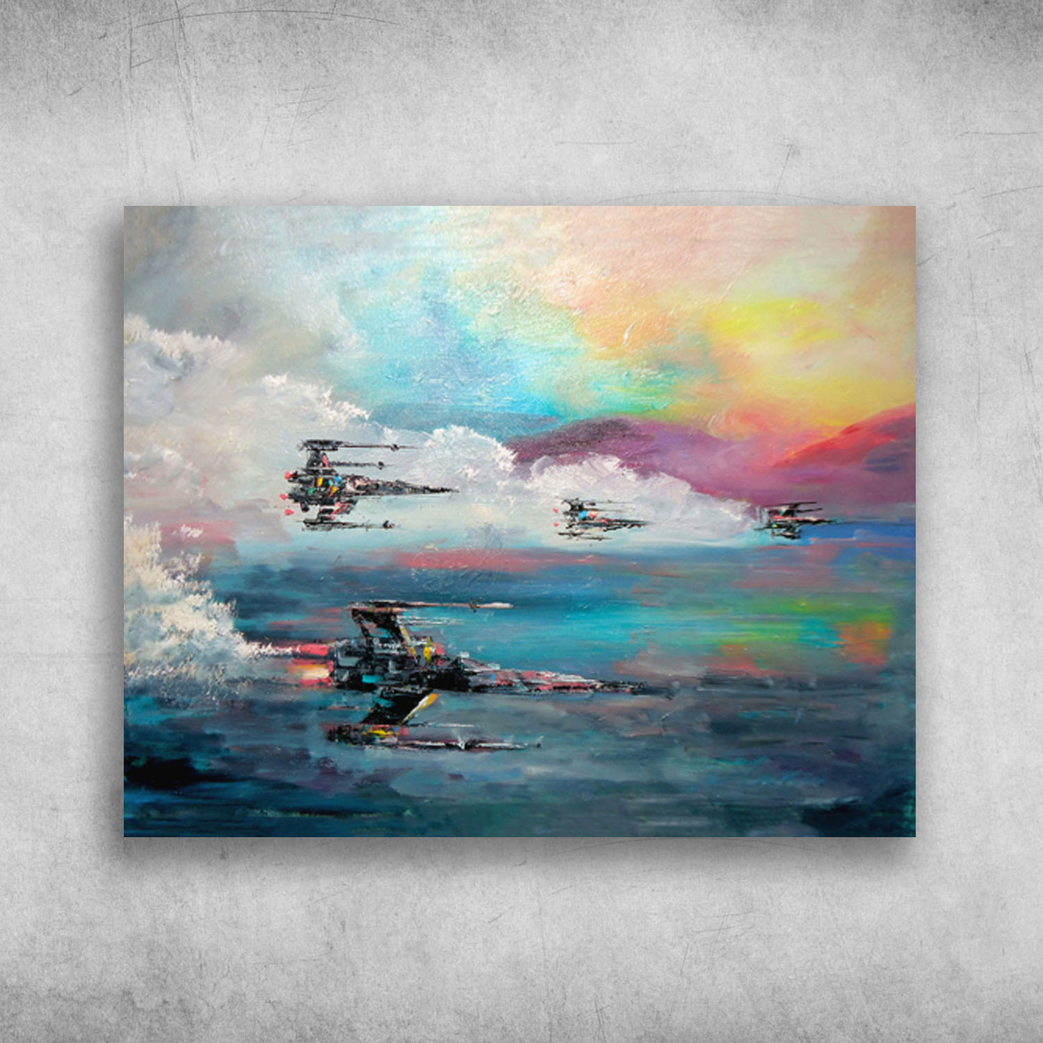 My Oil Painting Of X-Wing Fighters