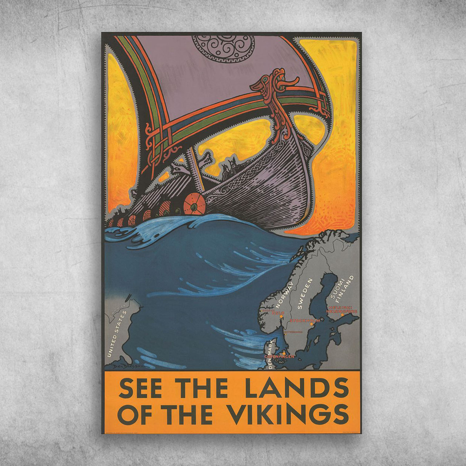 See The Lands Of The Vikings Map Of Scandinavia