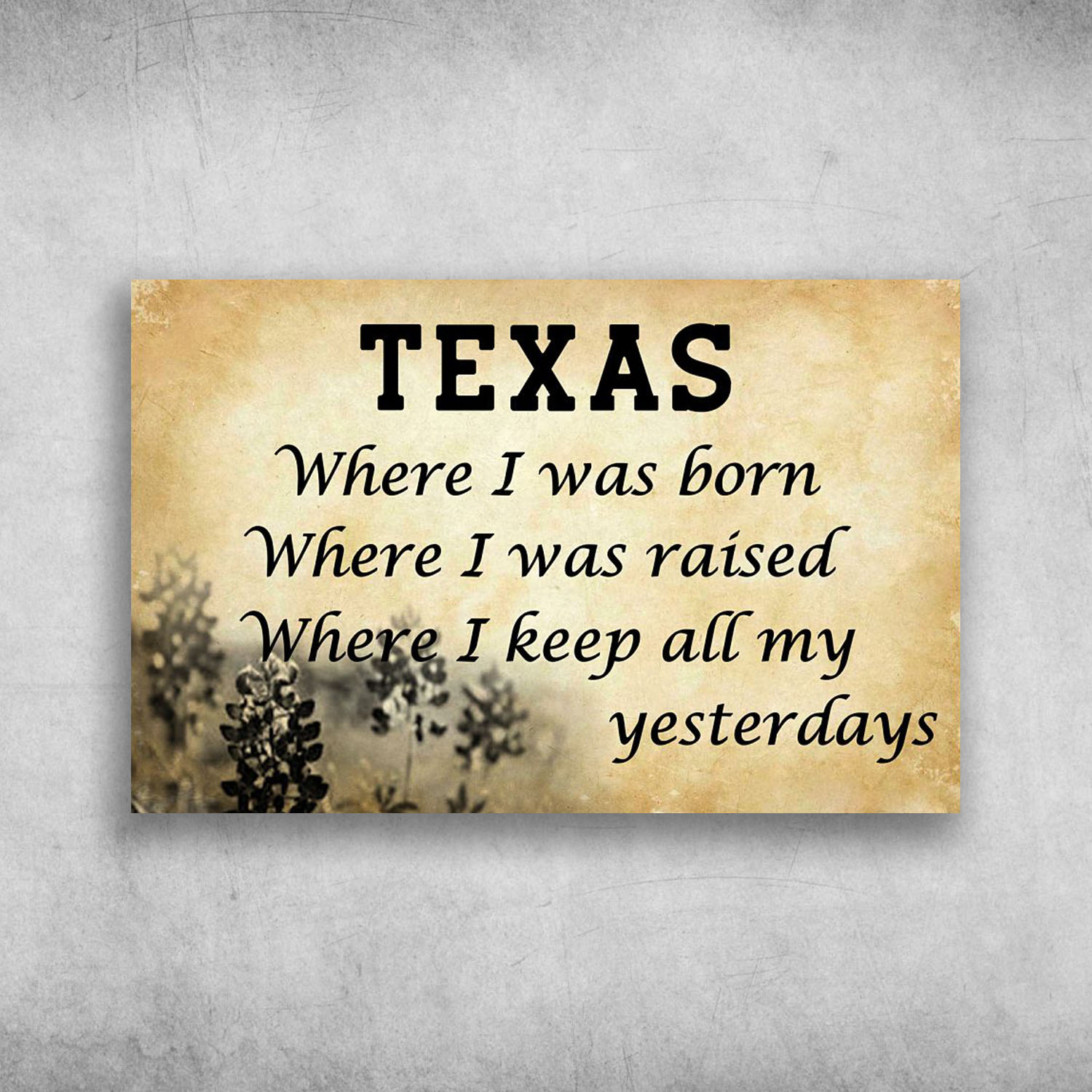 Texas Where I Was Born Where I Was Raised