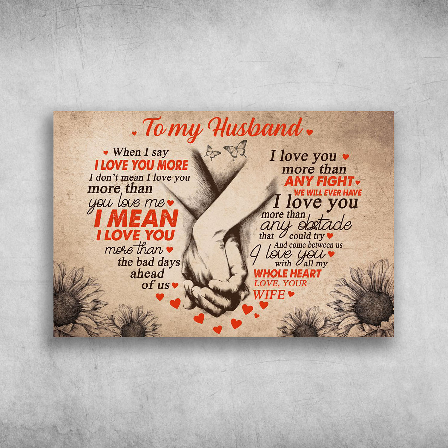 To My Husband I Love You With All My Whole Heart