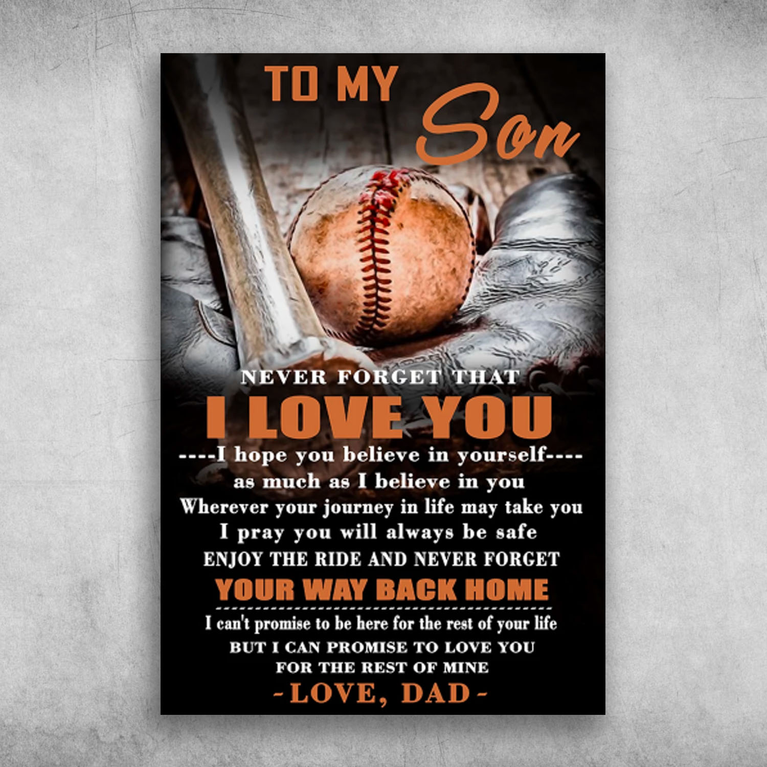 To My Son I Hope You Believe In Yourself