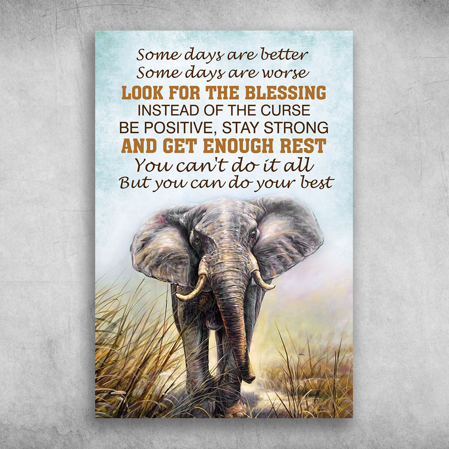 You Can't Do It All But You Can Do Your Best The Elephant