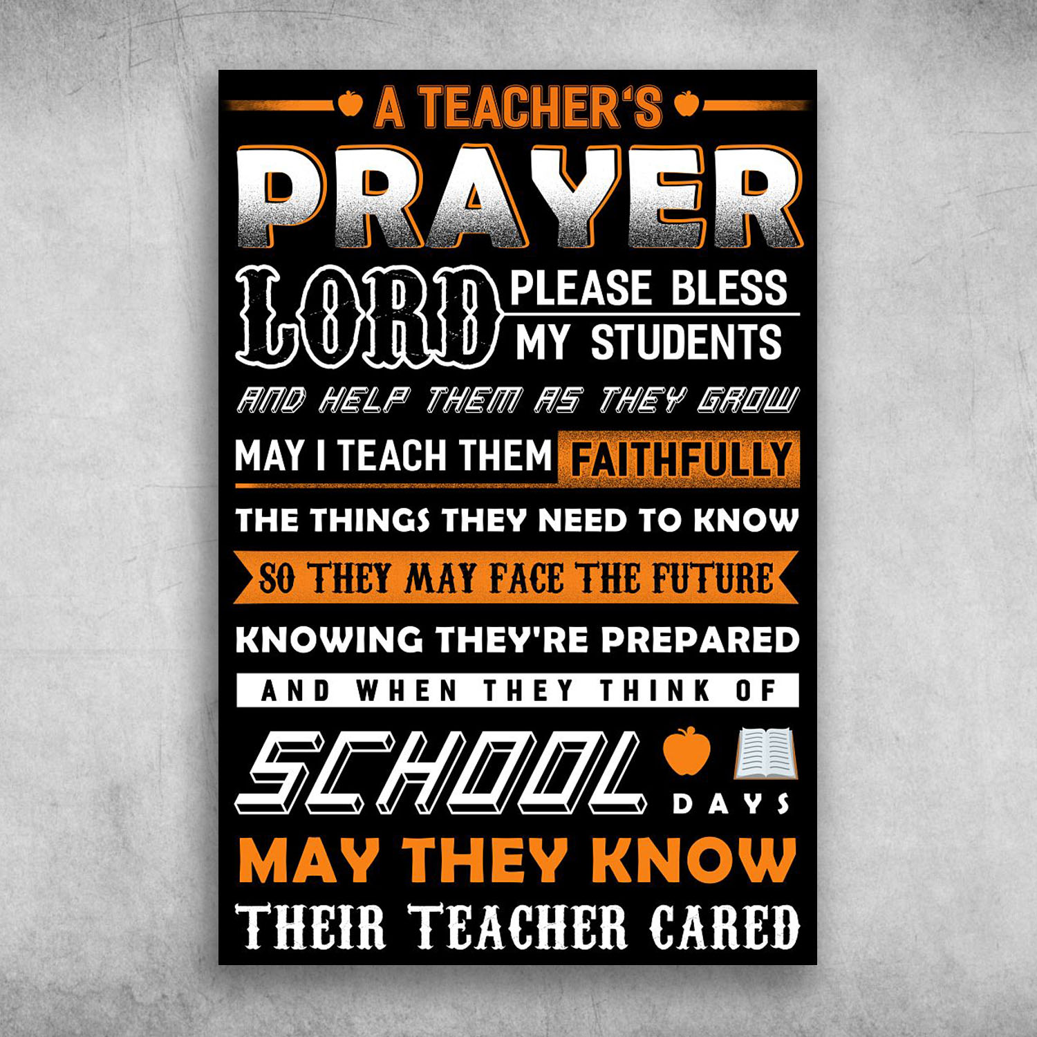 A Teacher's Prayer Lord Please Bless My Students