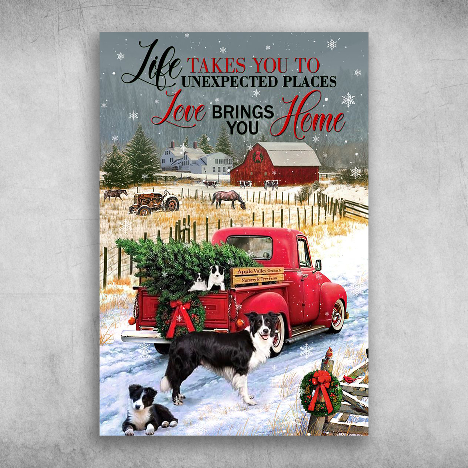 Border Collie Life Takes You To Unexpected Places Merry Christmas