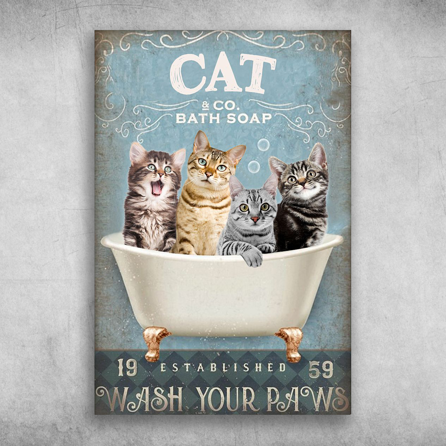 Cats Bath Soap Established Wash Your Paws
