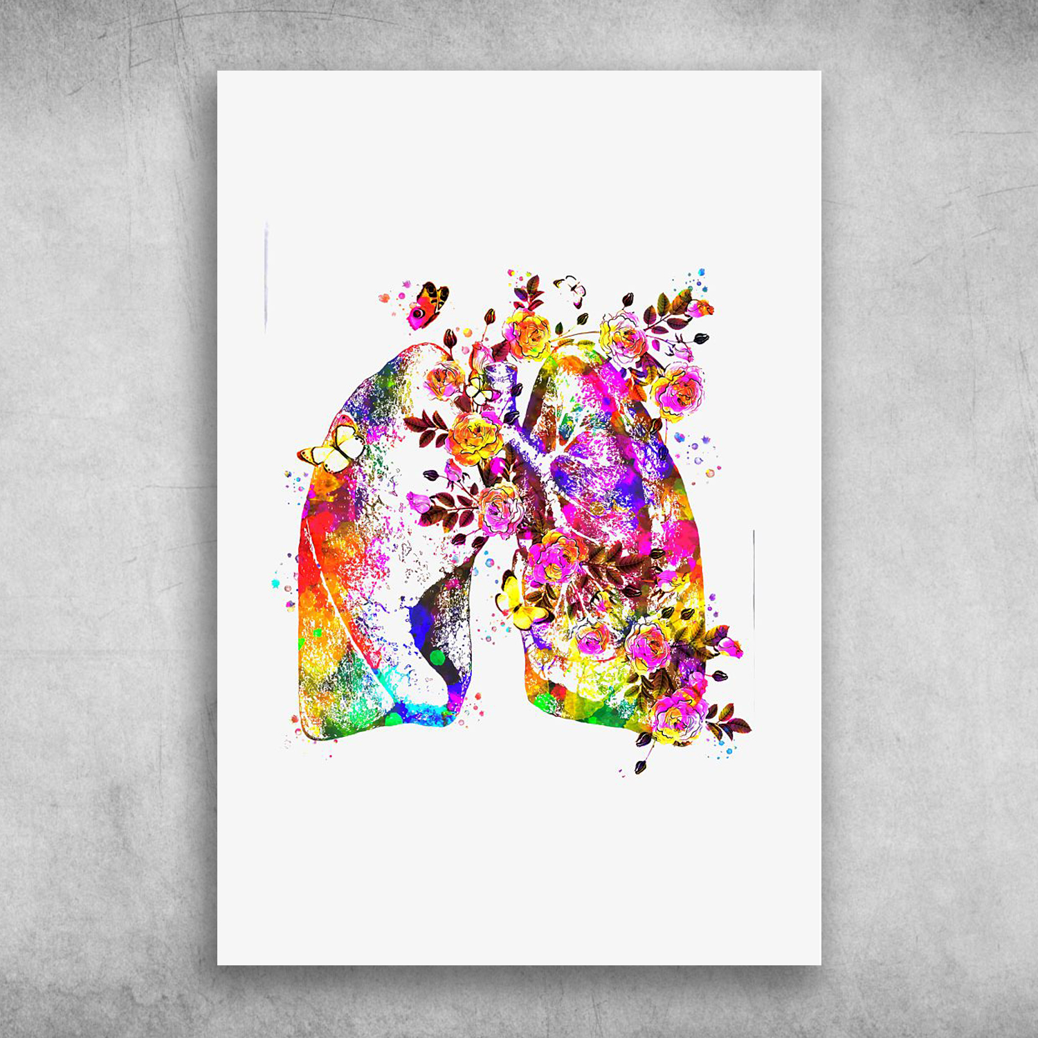 Colorful Flower Anatomy Human Lungs