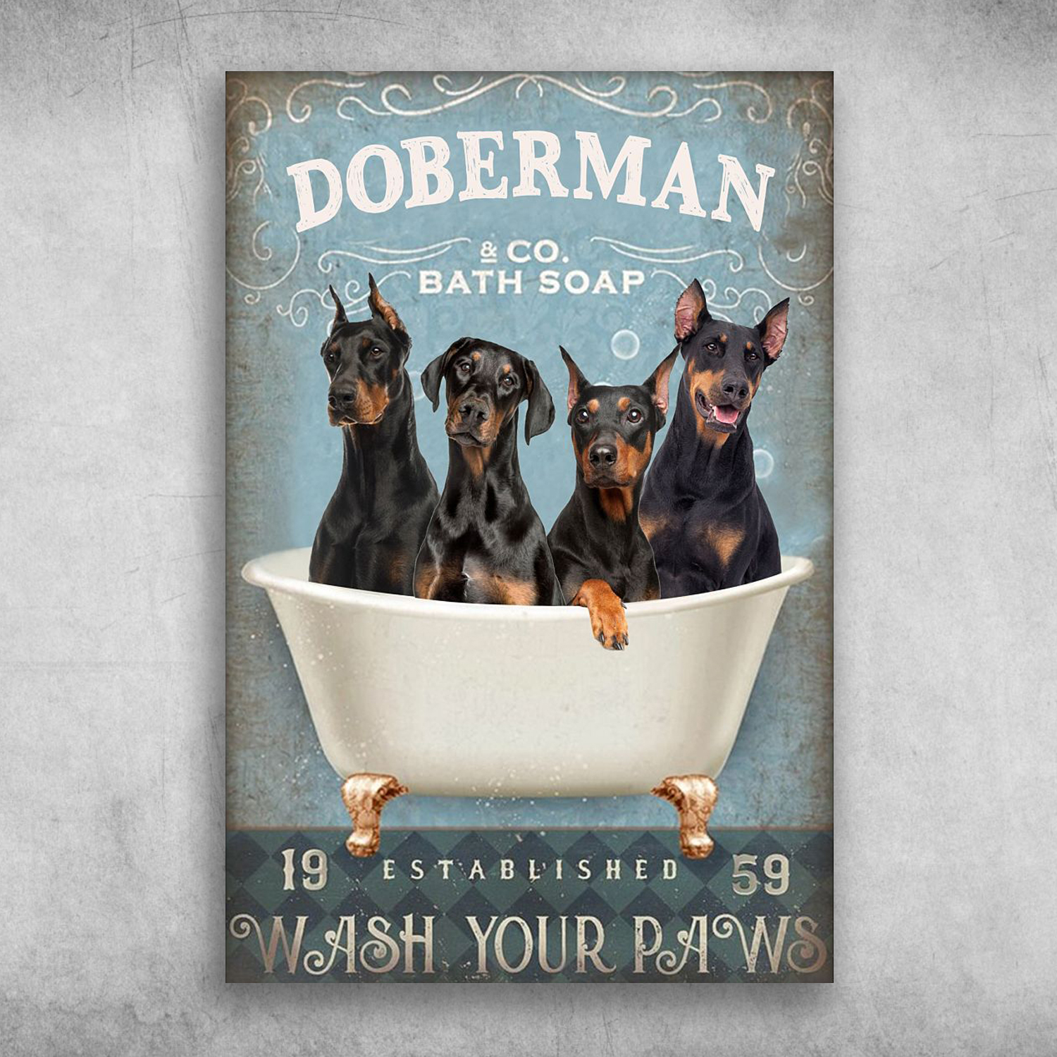 Doberman Bath Soap Established Wash Your Paws