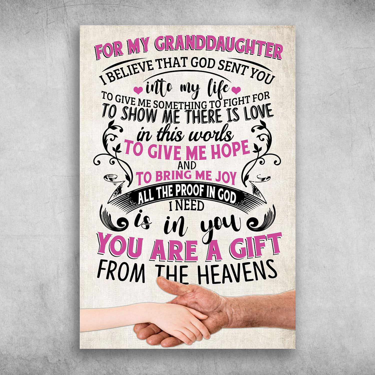 For My Granddaughter You Are A Gift From The Heavens