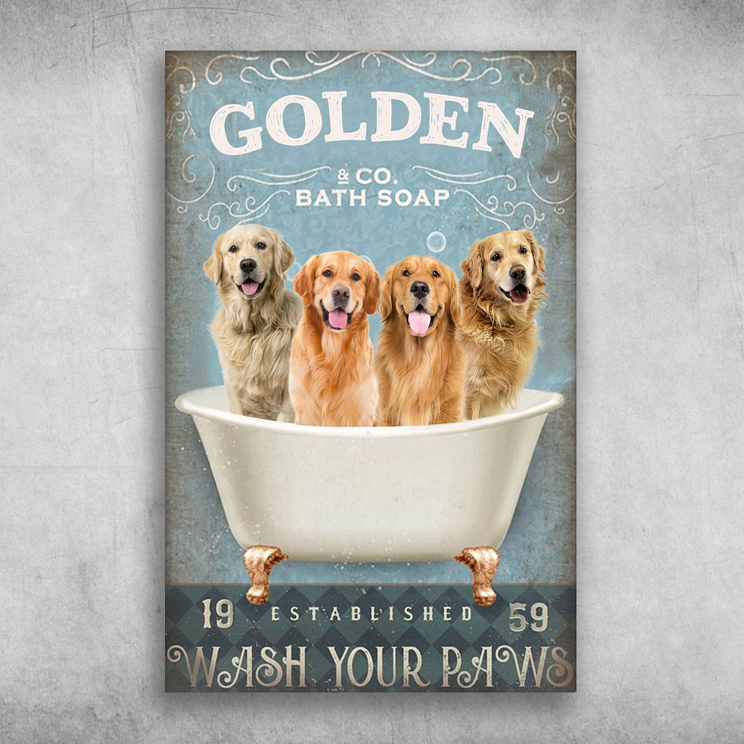 Golden Dog Bath Soap Established Wash Your Paws