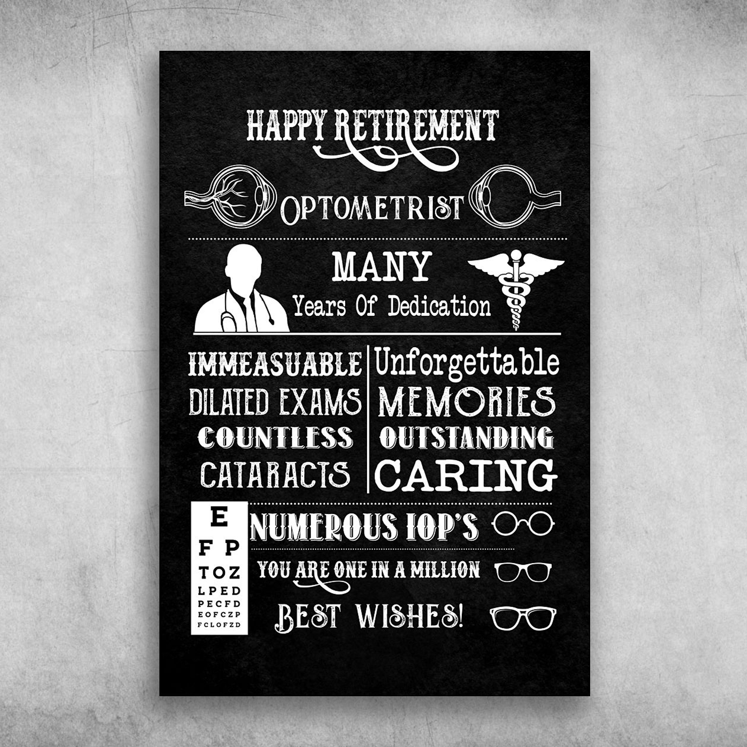 Happy Retirement Optometrist Many Years Of Dedication