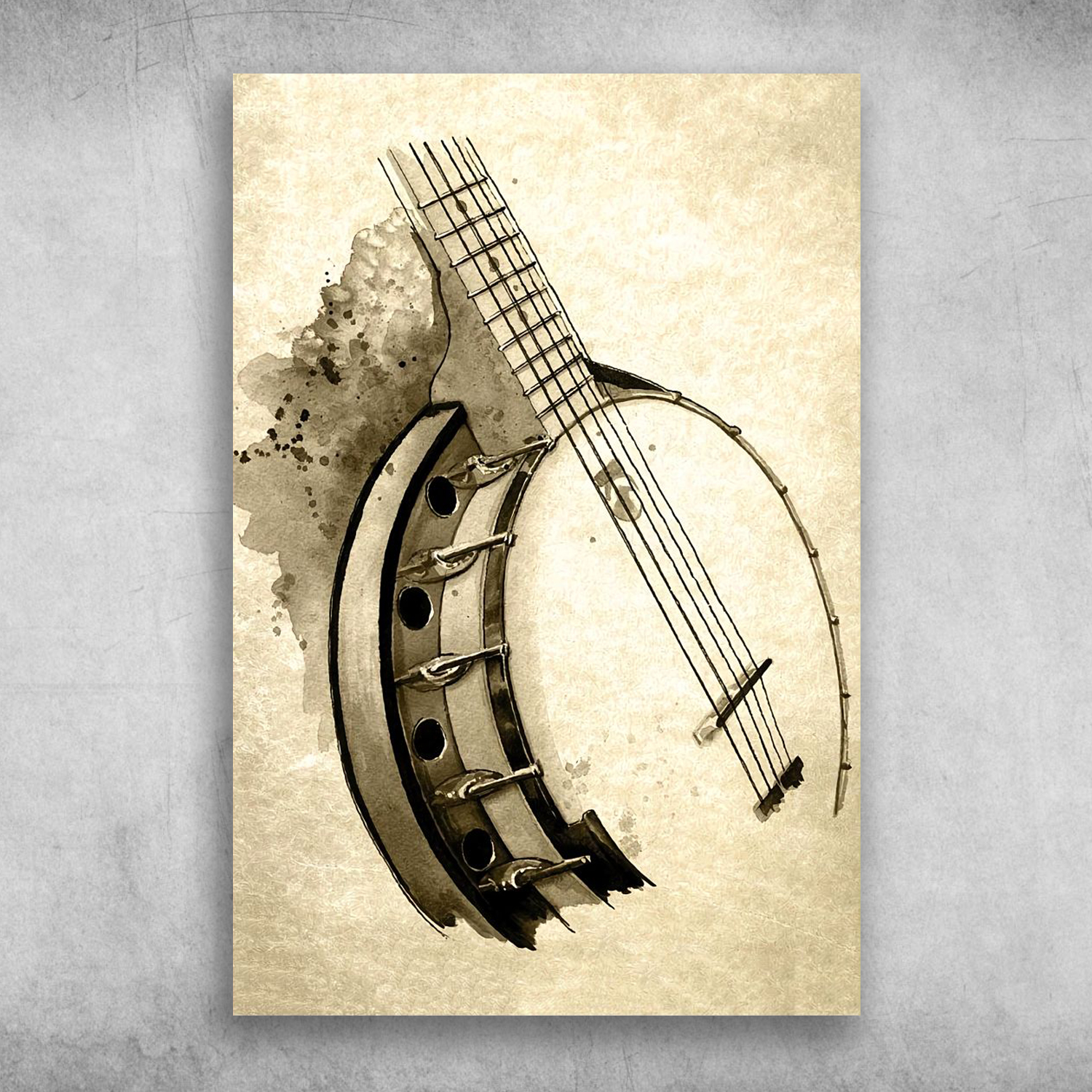 Musical Instrument Banjo Painting