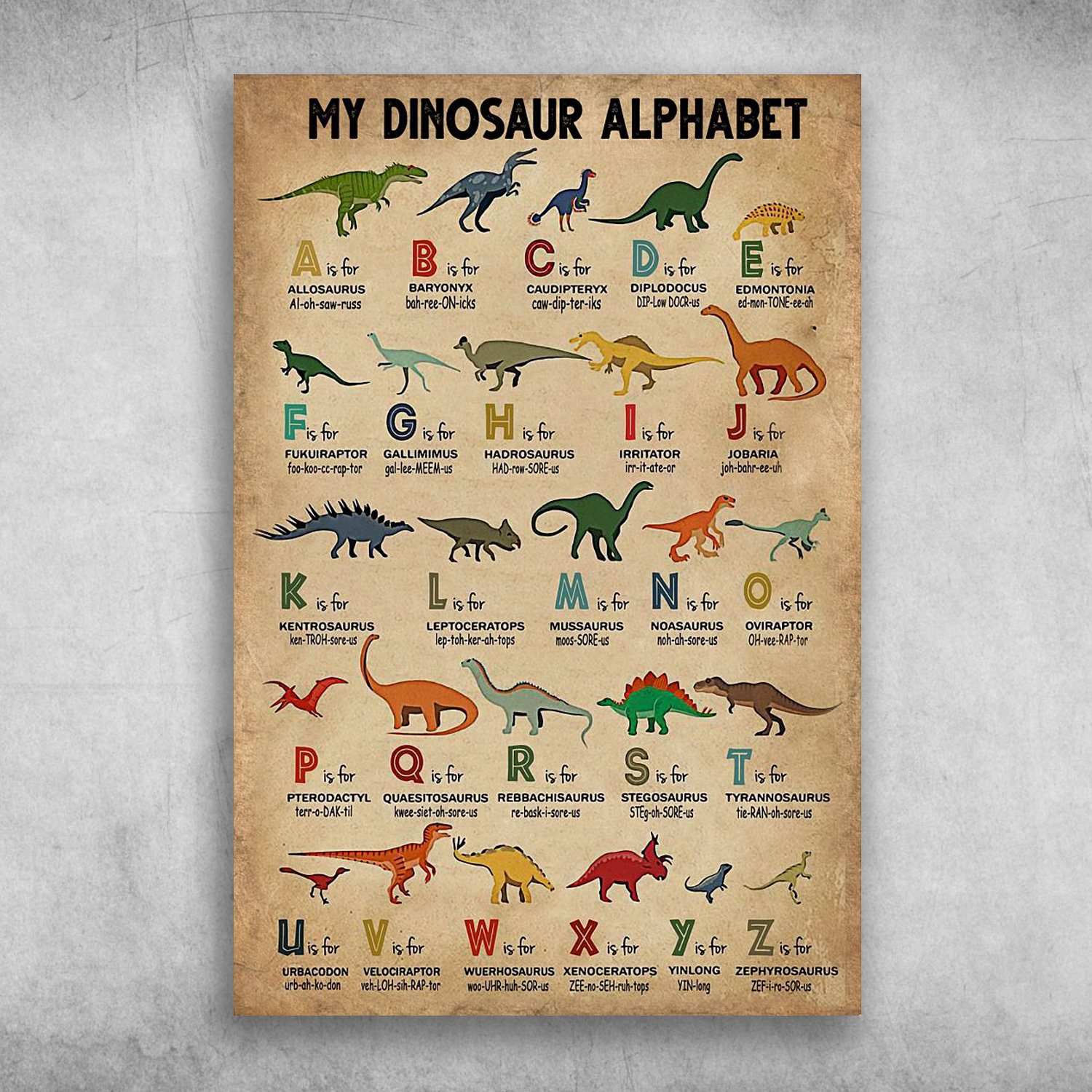 My Dinosaur Alphabet Allosaurus Baryonyx