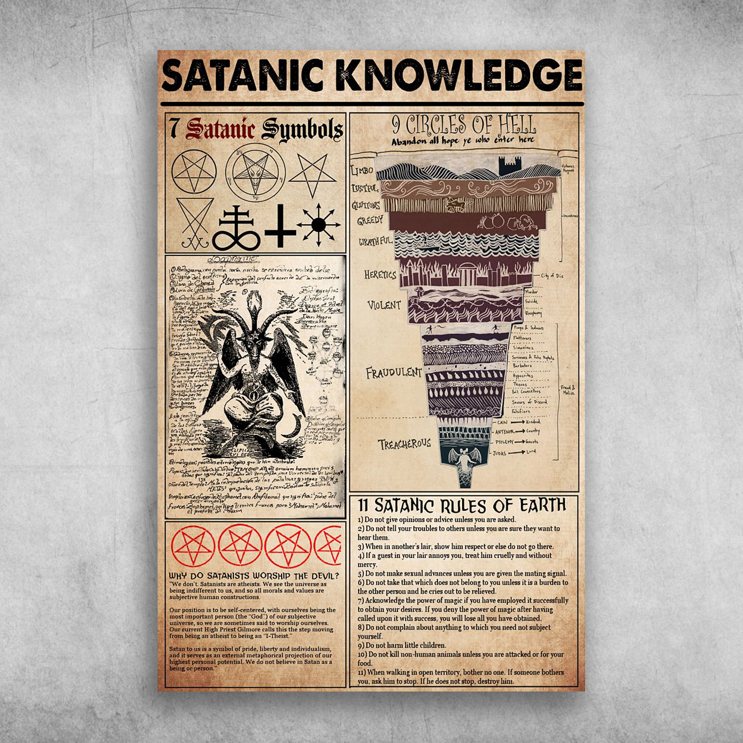 Satanic Knowledge Satanic Rules Of Earth