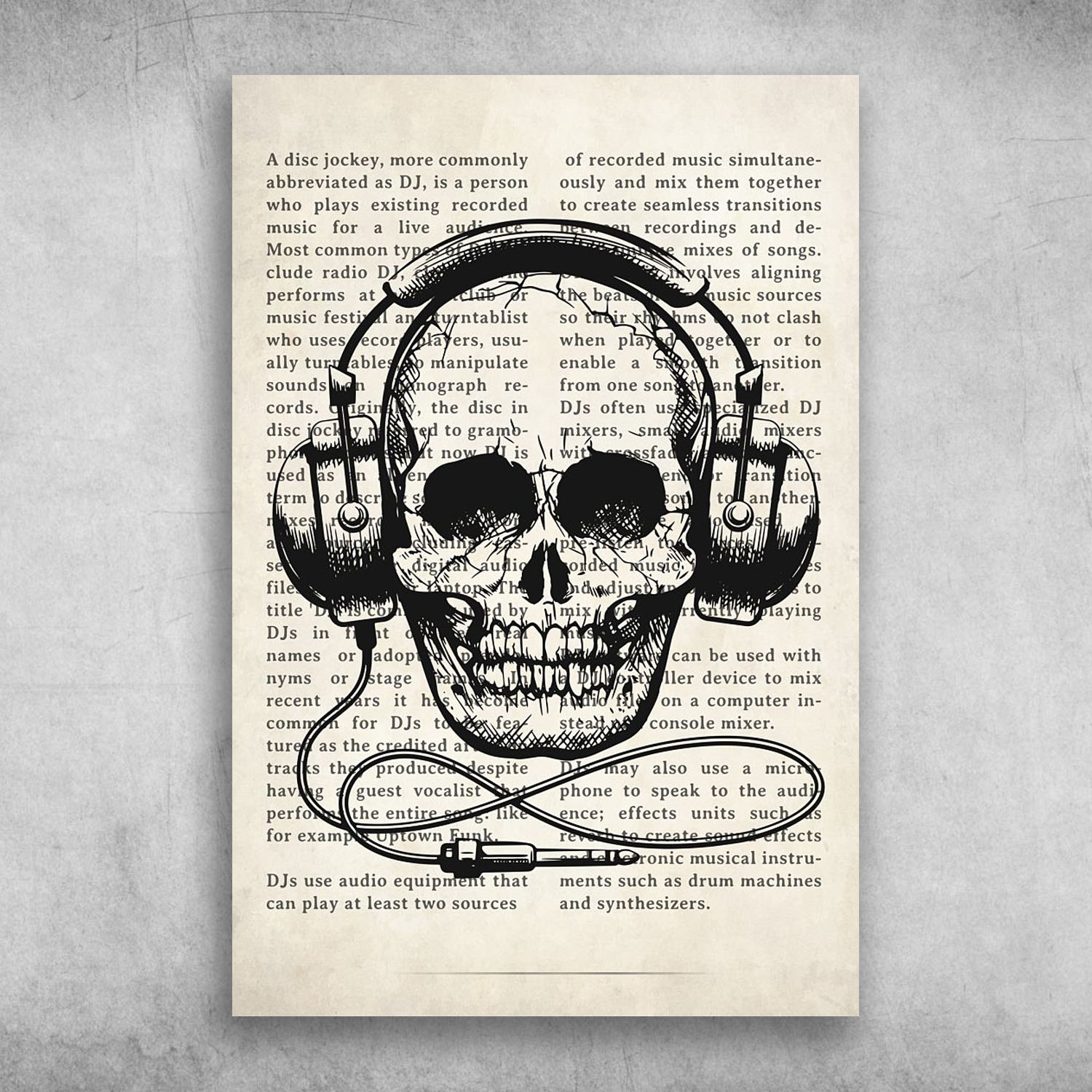 Skull Head Headphones Cartoon Skeleton Headphones