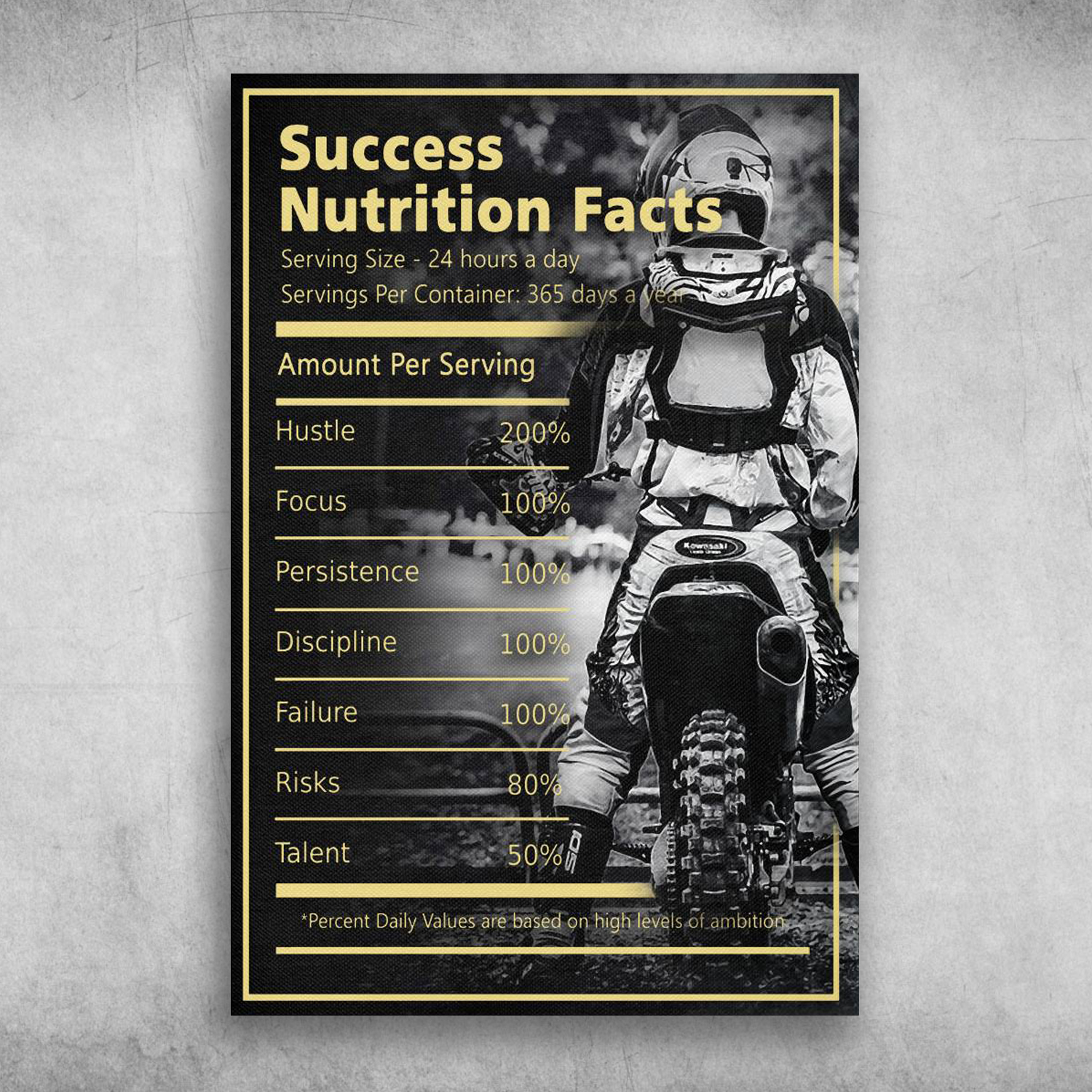 Success Nutrition Facts Serving Size 24 Hours A Day