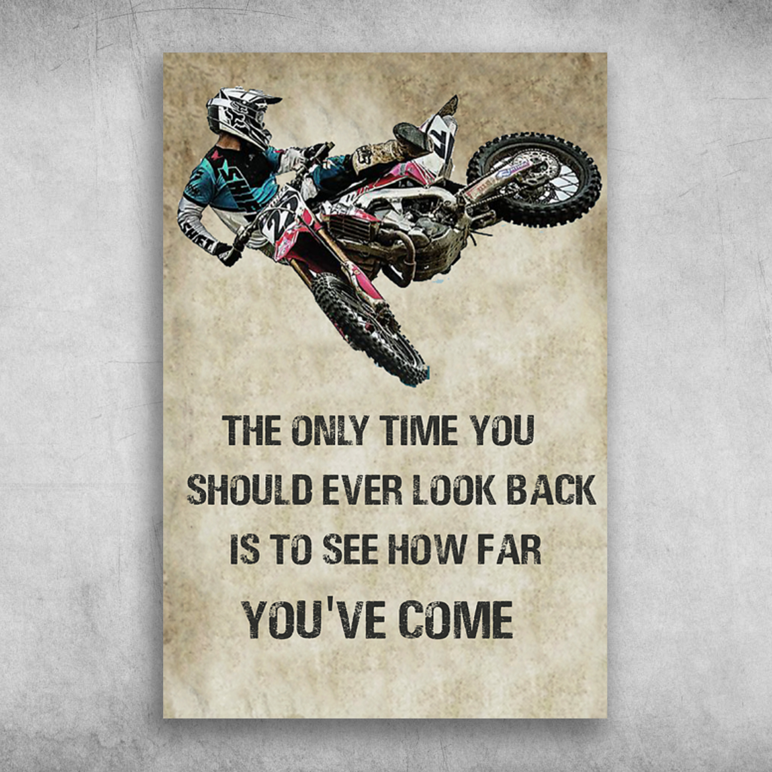 The Only Time You Should Ever Look Back Motorbike