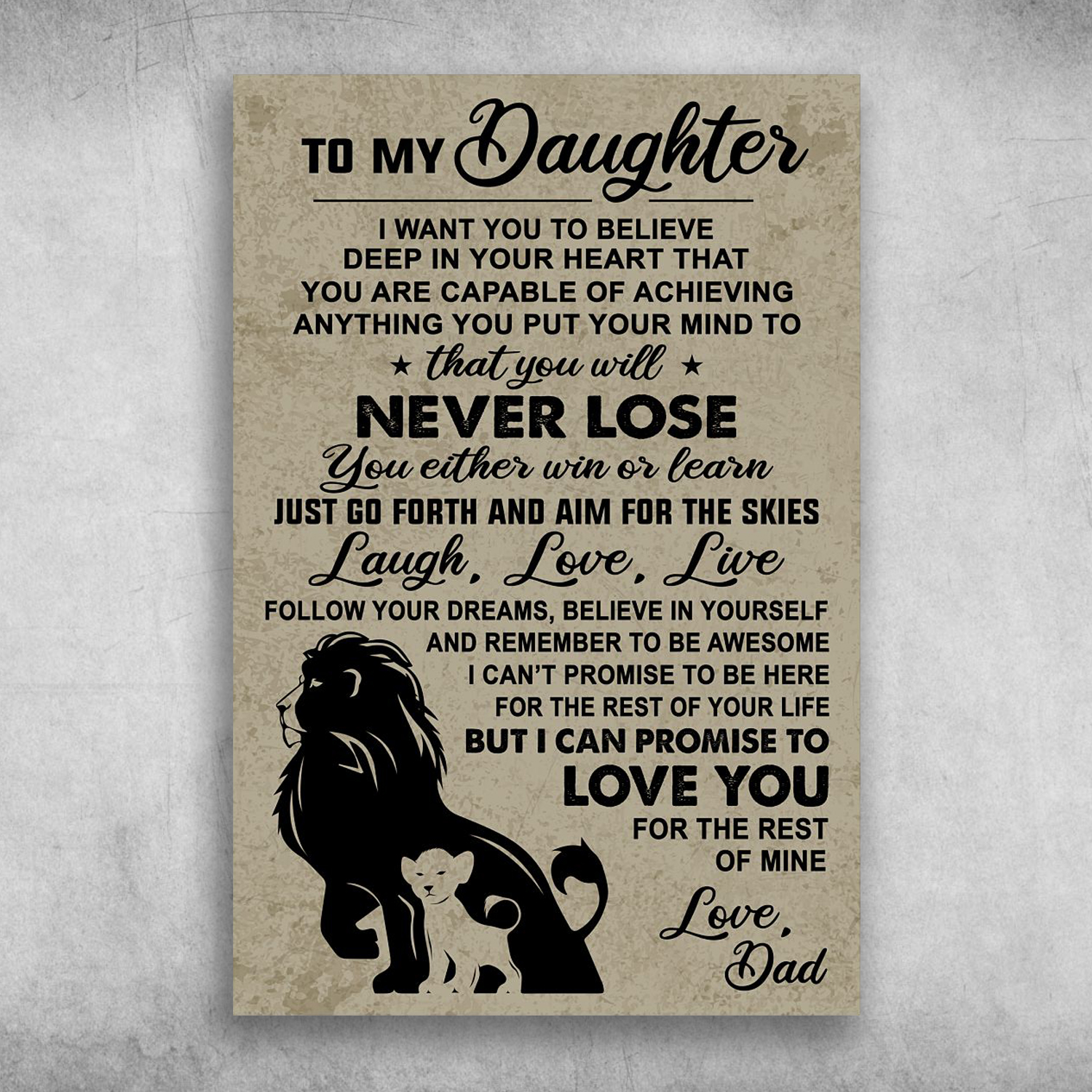 To My Daughter I Can Promise To Love You For The Rest Of Mine