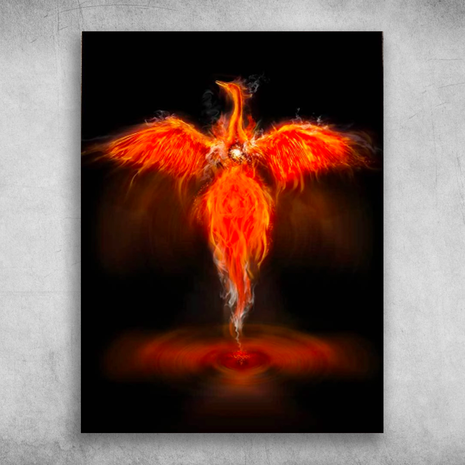 Beautiful Fire Burning Phoenix Bird