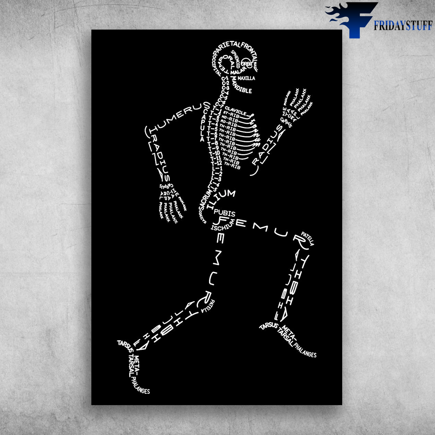 Chiropractic Memes Running Human Skeleton