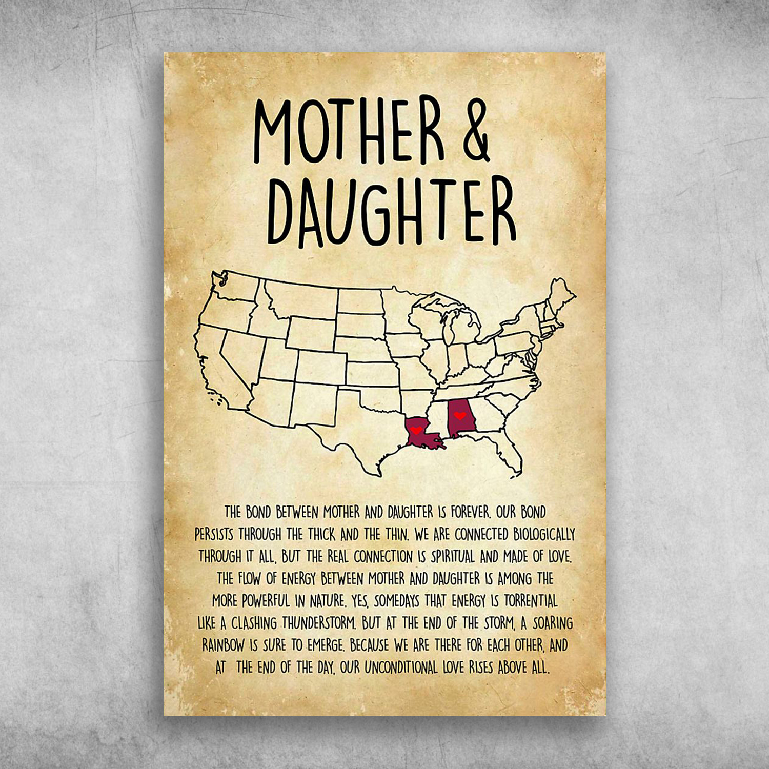Mother And Daughter Like Louisiana And Alabama America
