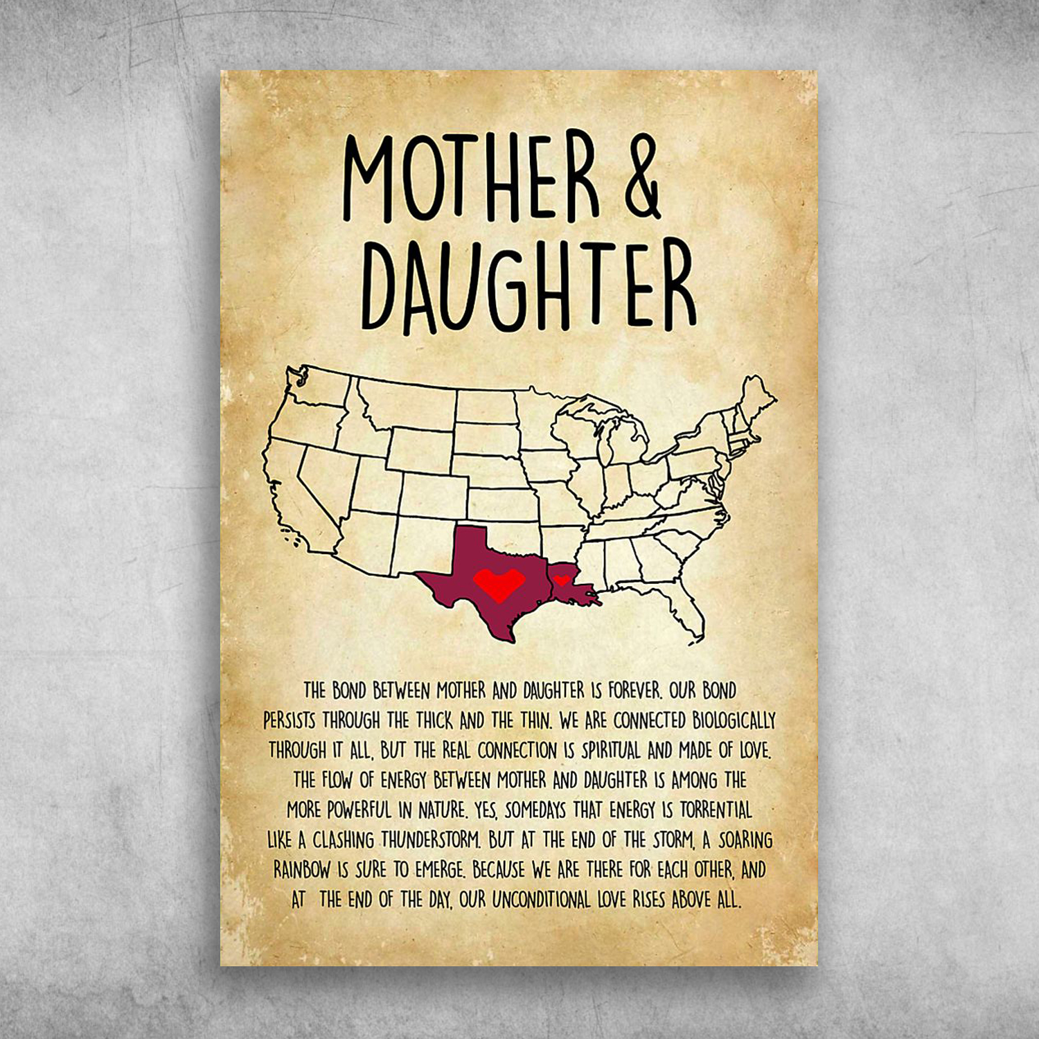 Mother And Daughter Like Louisiana And Texas America