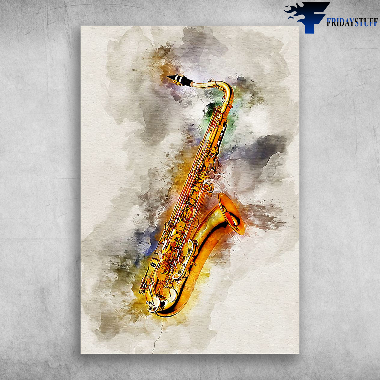 Watercolor Saxophone Instrument Music Art Saxophone Fridaystuff