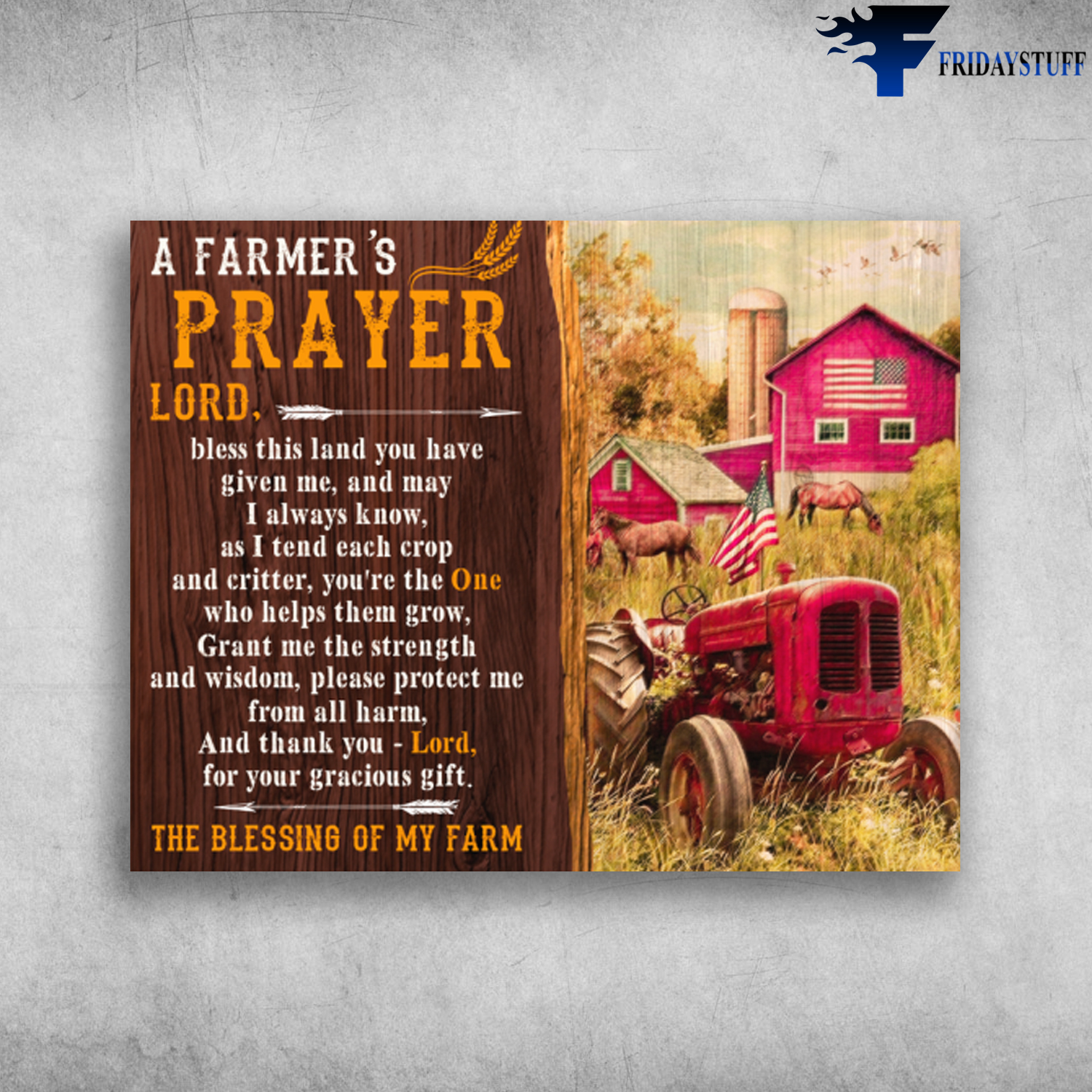 A Farmer's Prayer The Blessing Of My Farm American Farming