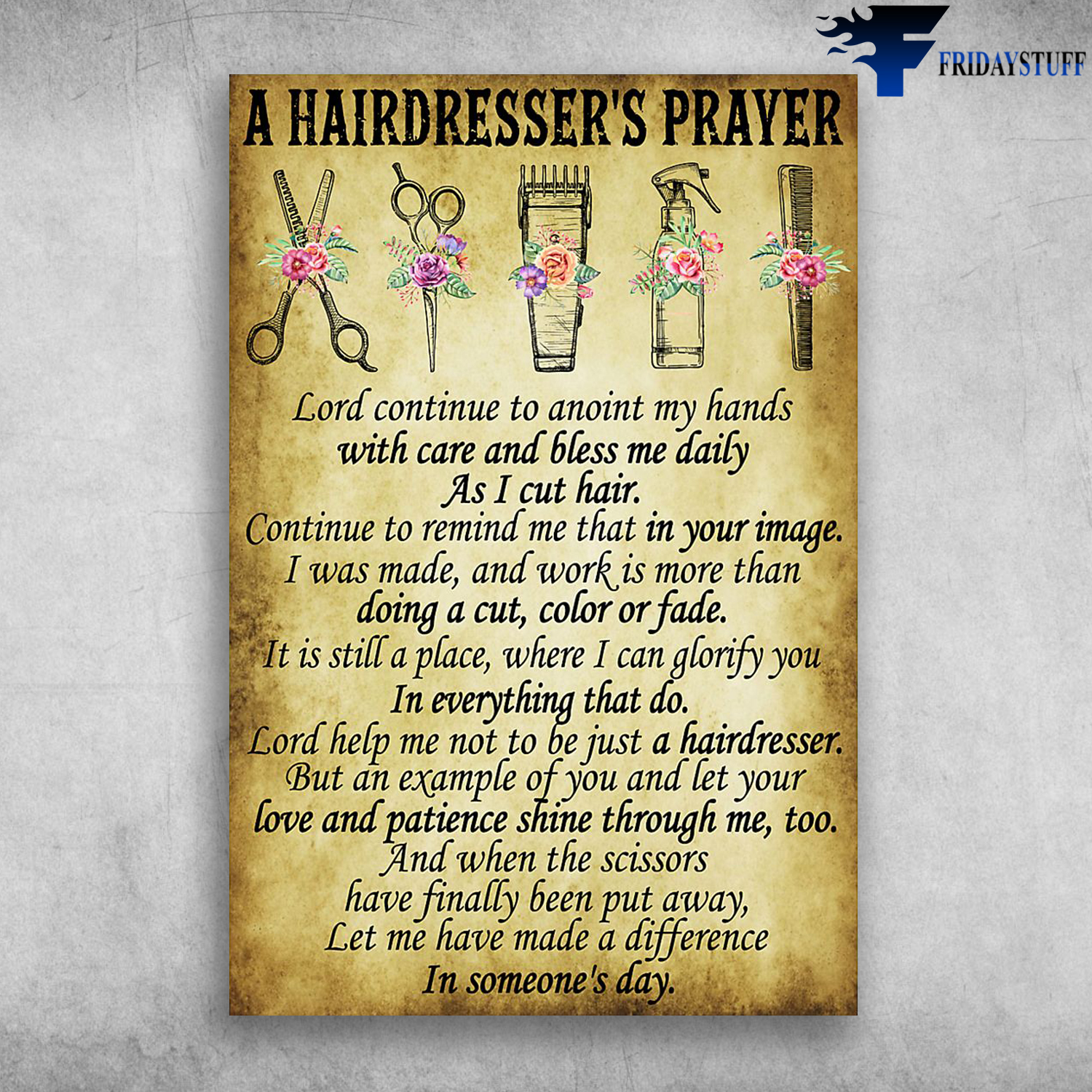 A Hairdresser's Prayer Professional Hairdresser Tools