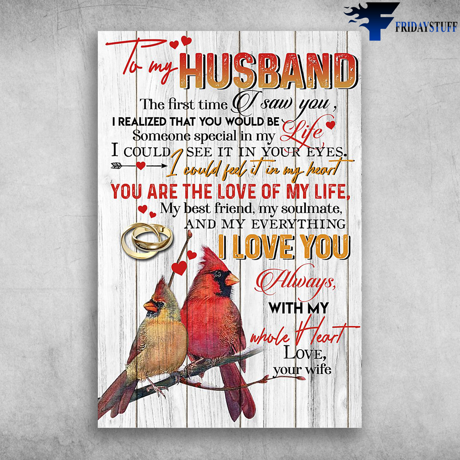 Cardinal Birds To My Husband The First Time I Saw You