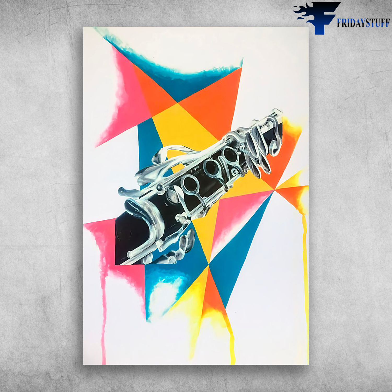 Clarinet Musical Instrument Clarinet Life With Colorful Background