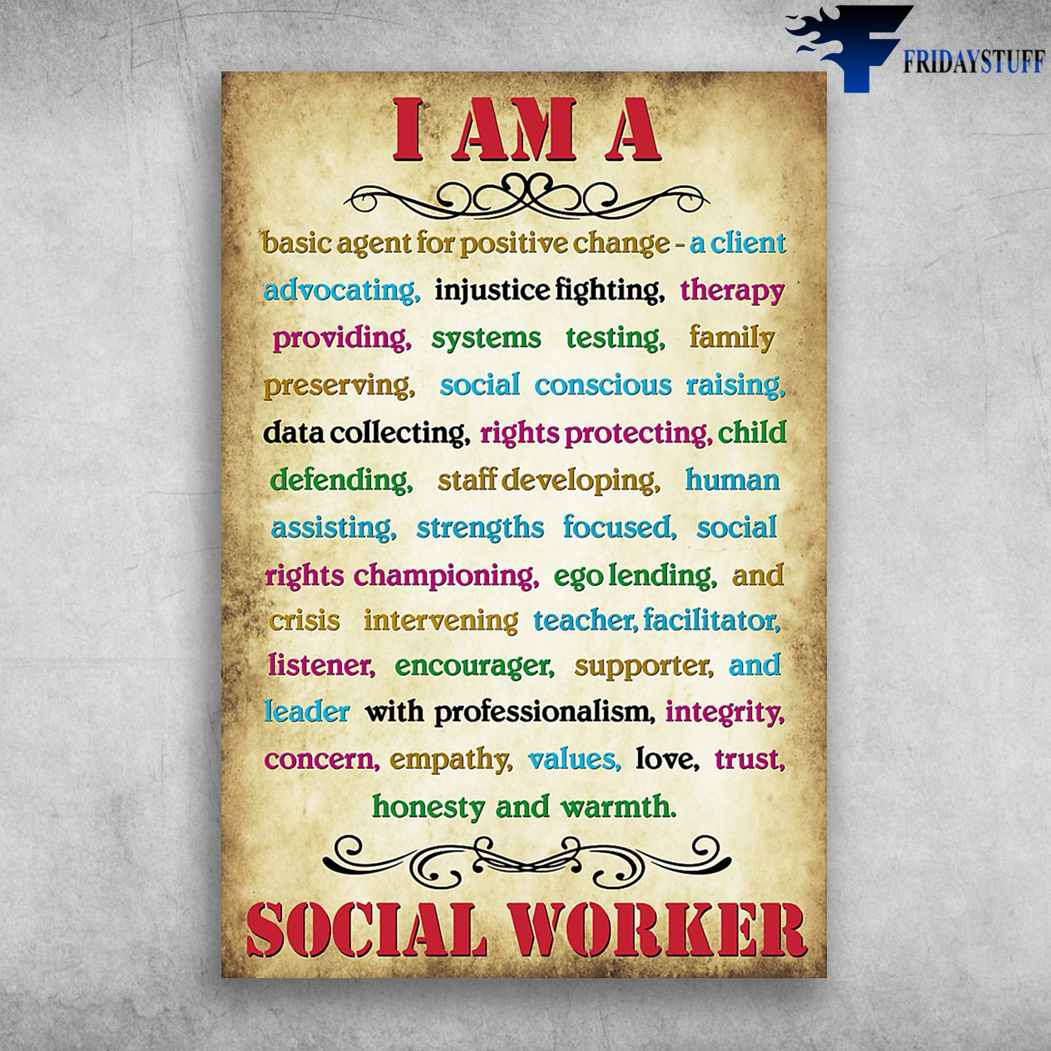 I Am A Social Worker Honesty And Warmth Love And Trust