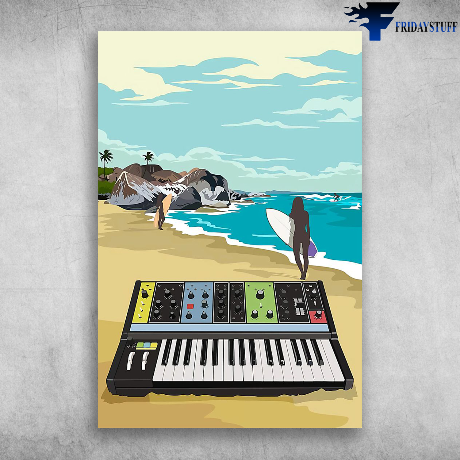 Moog Grandmother Semi-Modular Analog Keyboard Synthesizer On The Beautiful Beach