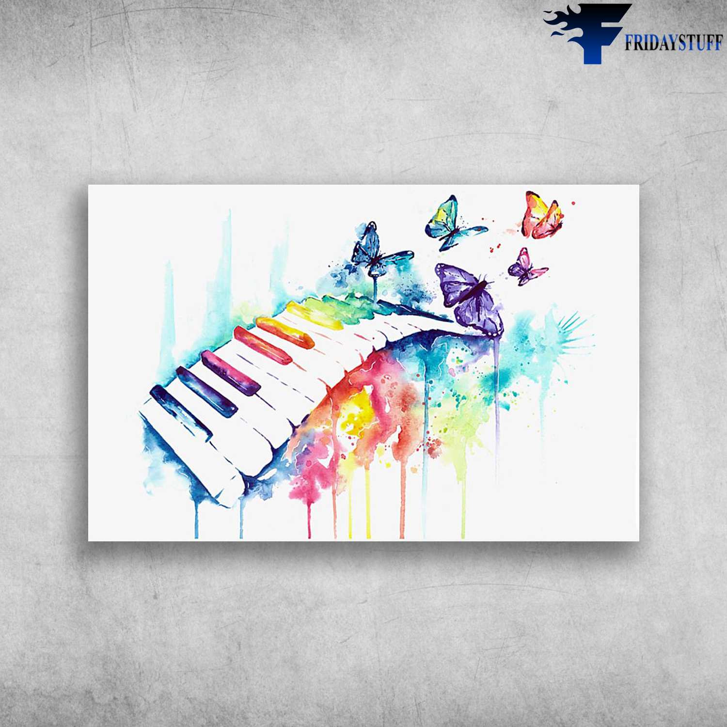 Piano Instrument Watercolor Painting Butterfly Piano In Life