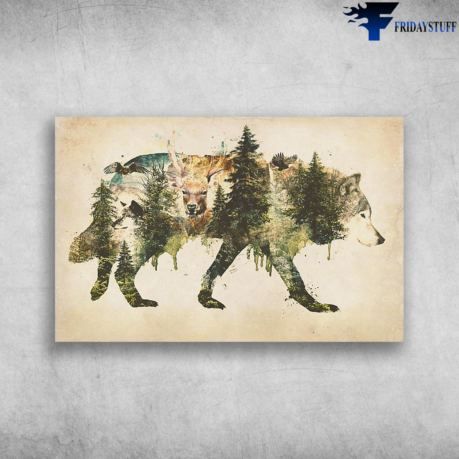 Wolf Pride A Surreal Animal Forest Inspired Fine Art Painting