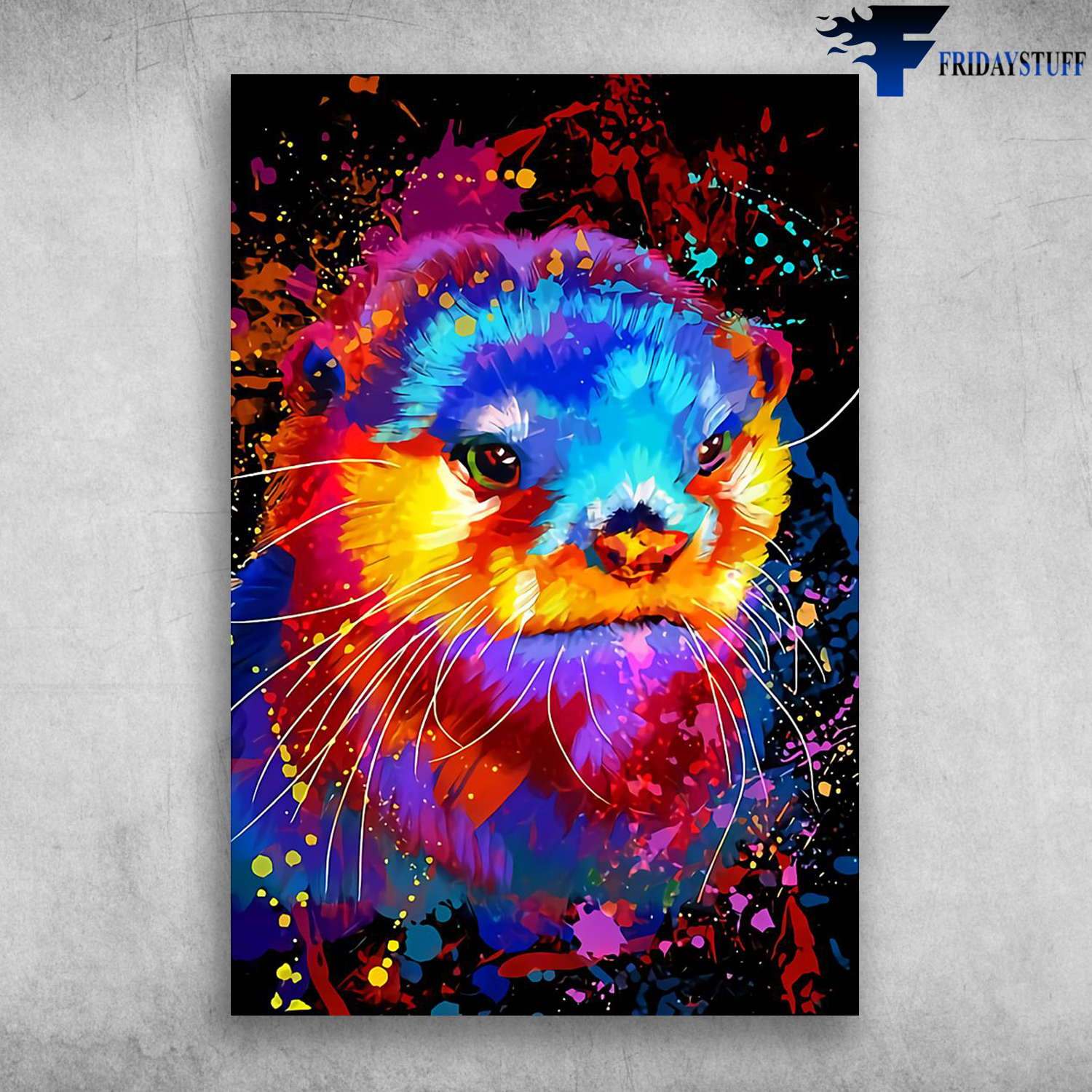 Beautiful Colorful Painting Otter So Serious Otter