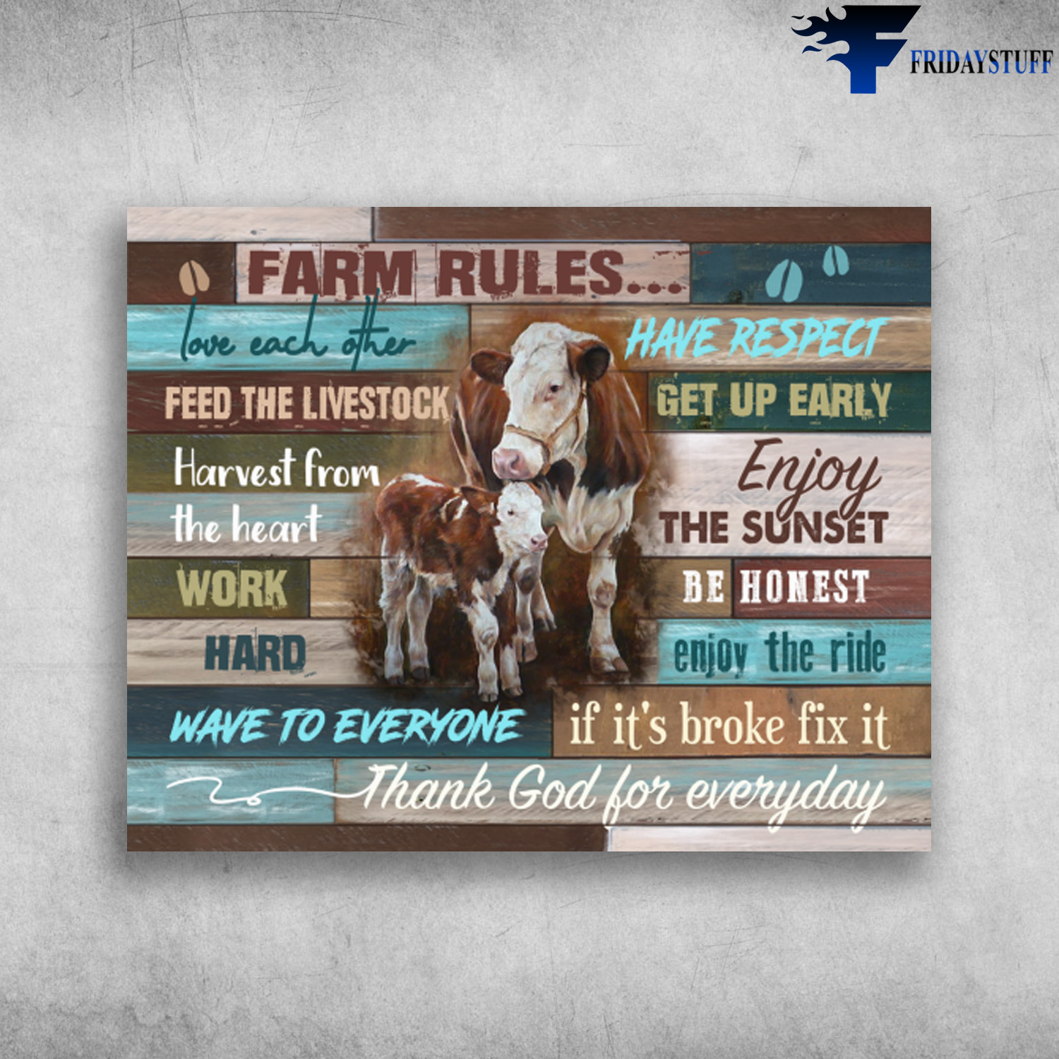 Dairy Cow Cattle Cow Farm Rules Thank God For Everyday