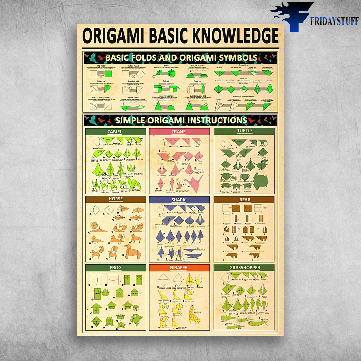 Origami Basic Knowledge Basic Folds And Origami Symbols