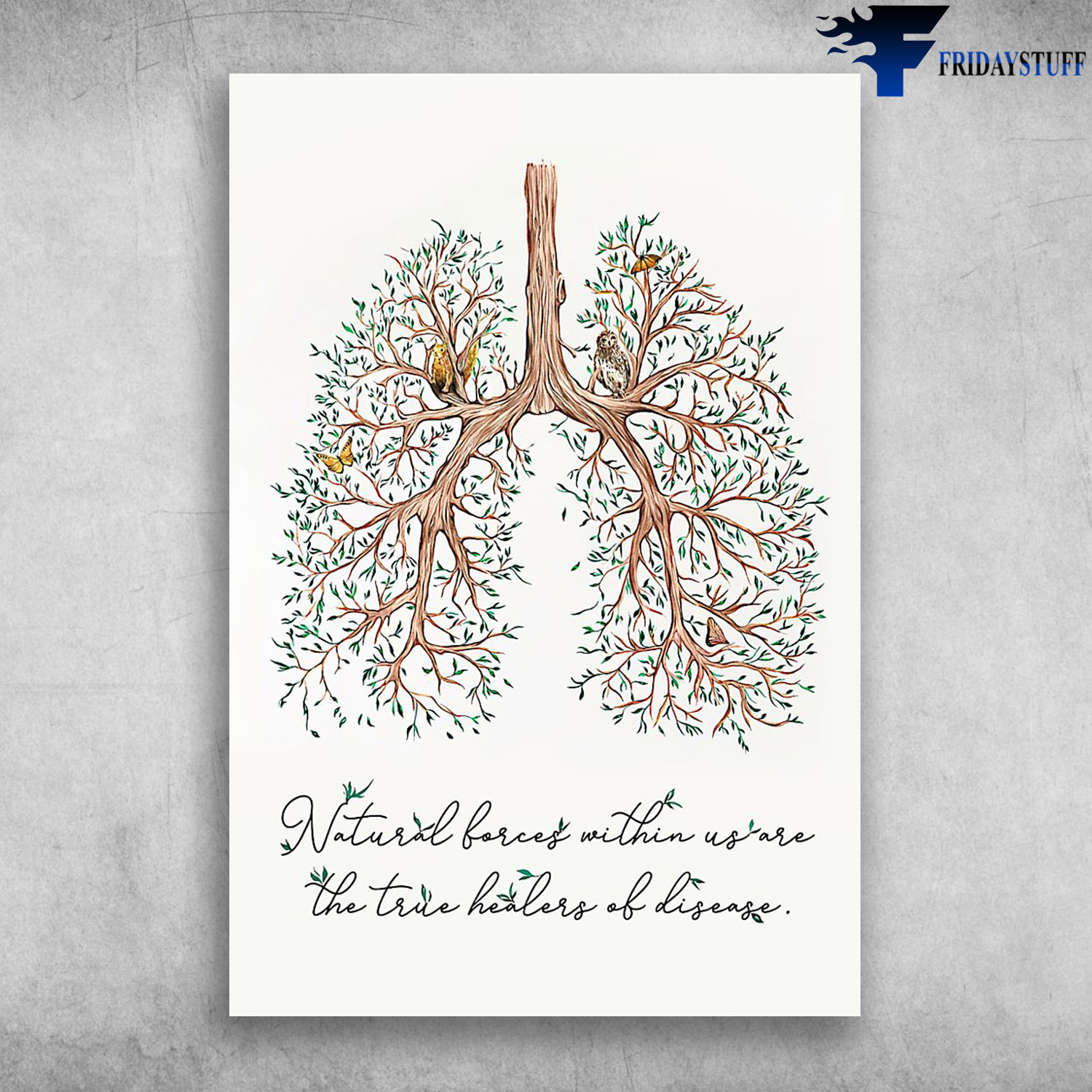 Watercolor Anatomy Bronchial Pulmonary Natural Lungs