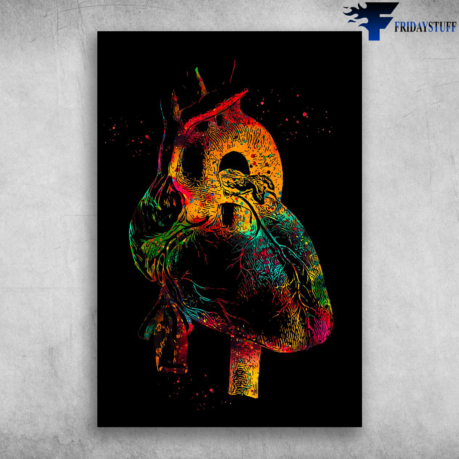 Colorful Human Heart Anatomy Human Muscle Anatomy Paintings