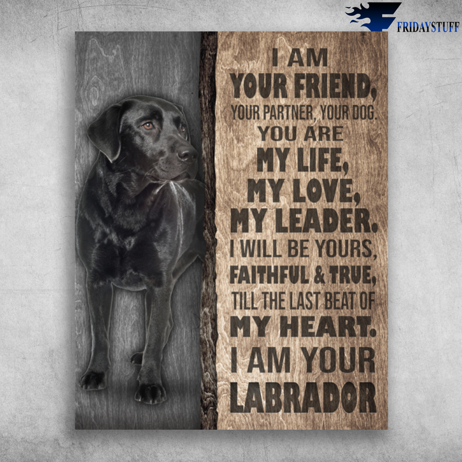 I Am Your Black Labrador I Am Your Friend Till The Last Beat Of My Heart