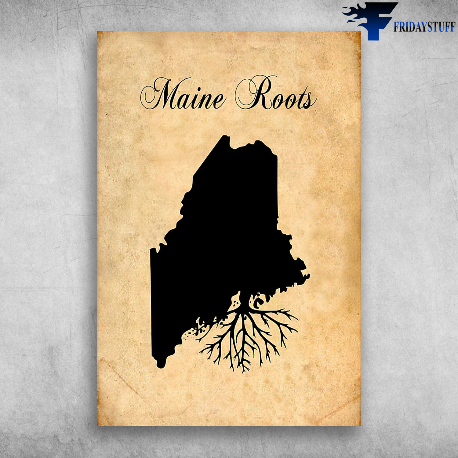 Maine Roots Maine Hydrology Series Map Maine America Of United States