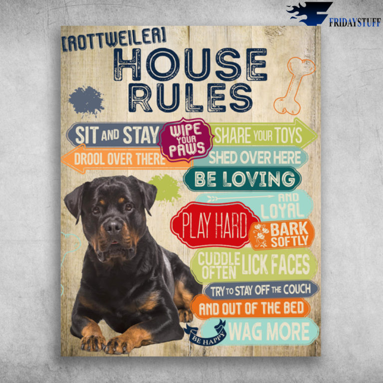 rottweiler-dog-house-rules-sit-and-stay-wipe-your-paws-canvas-poster-fridaystuff